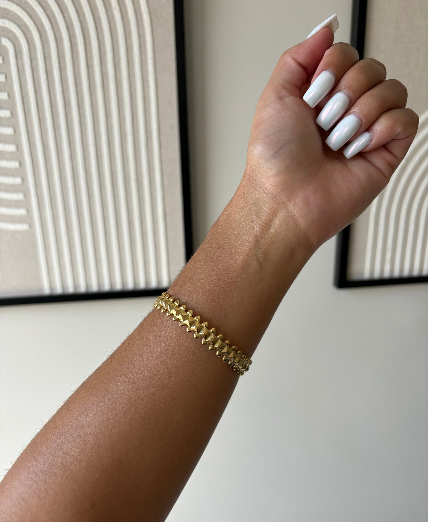 Gold C-Shape Bracelet