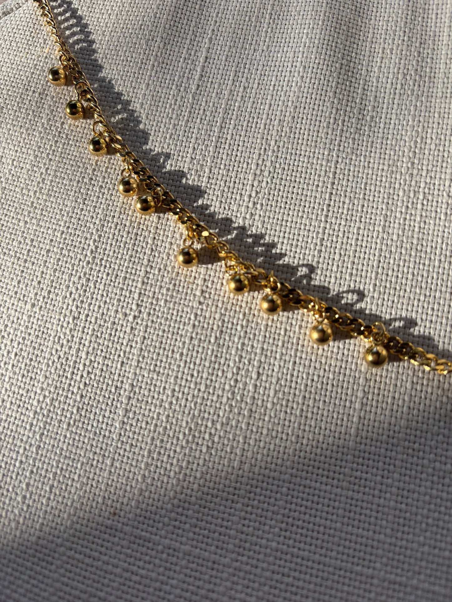 Ball and Chain Gold Bracelet