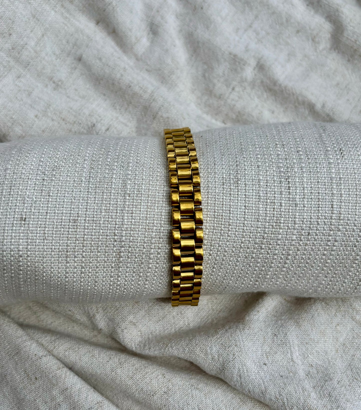 Gold Unisex Watchband Bracelet